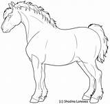 Horse Draft Coloring Pages Lineart Deviantart Horses Drawing Kids Head Popular Pegasus Carousel Choose Board sketch template