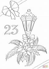 Coloring December Pages Lantern Christmas Printable sketch template