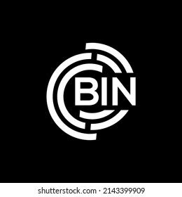 bin letter logo design  black stock vector royalty   shutterstock