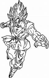 Coloring Goku Pages Wecoloringpage sketch template