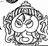 Drawing Aum Monastery Getdrawings Ganesha sketch template