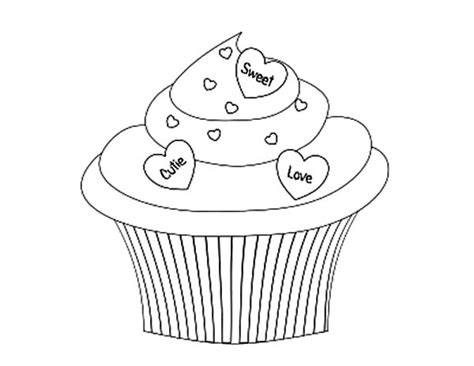cupcakes decorated  love coloring pages netart