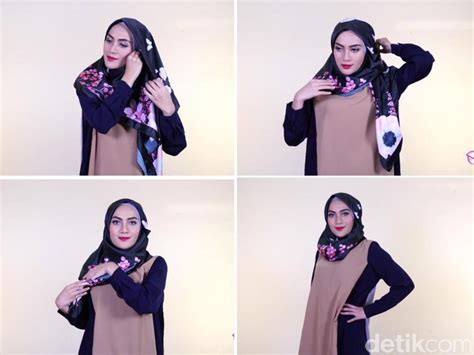 tutorial hijab segiempat hanya 45 detik
