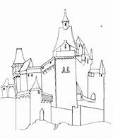 Castle Medieval Coloring Castles Pages Knights Buildings Architecture Churches Sheets Activity European Clipart Tall Fantasy Drawing Kings Drawings Library Lords sketch template