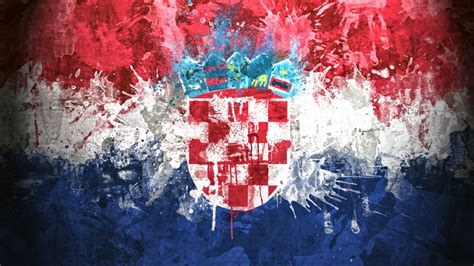 wallpaper croatia flag republic background texture paint coat  wallup