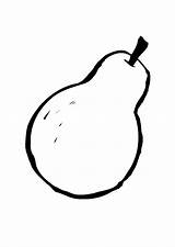 Pear Coloring Template Pages Printable Edupics Food Drawing Clipart Large sketch template