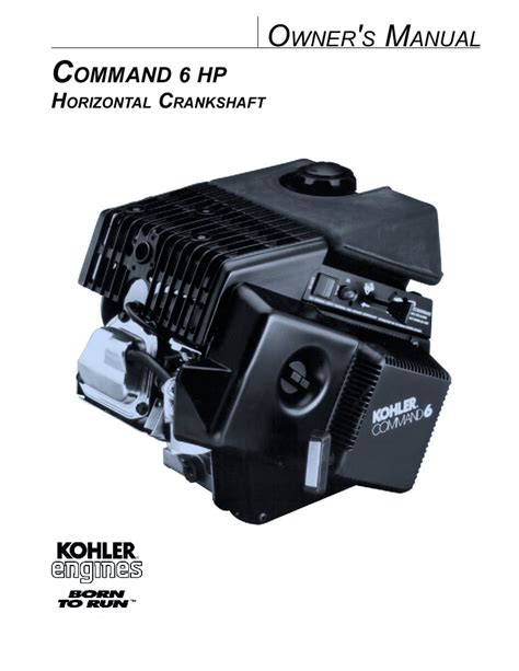 kohler command  hp engines operation  maintenance manual   service manual