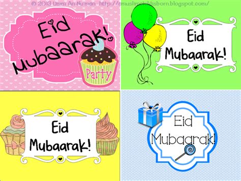 muslim child  born  eid card printables