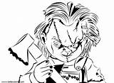 Chucky Coloring Pages Printable Axe Kids Adults sketch template