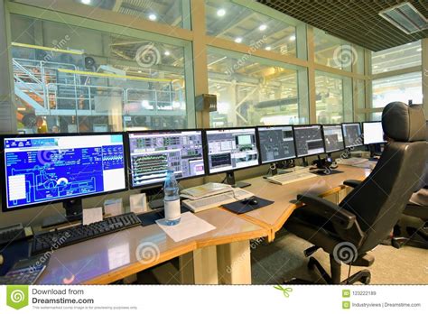 modern control centre  screens  monitoring  operating stock