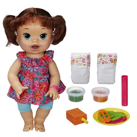 baby alive doll baby alive super snacks snackin sara brunette moving mouth speaks english