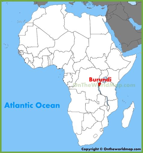 burundi location   africa map