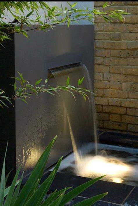 pin  sophie cellemog  landscaping modern water feature backyard water feature water