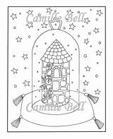 Coloring Tower Magical Adult sketch template