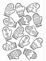 Mittens Coloring Pages Kids Printable Color Winter Colors Bright Favorite Choose sketch template