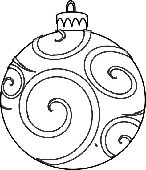 printable christmas bauble colouring pages christmas ornament
