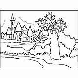 Town Coloring Pages 300px 83kb Getcolorings Color Bright sketch template
