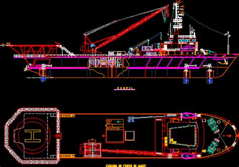 boat crane dwg plan  autocad designs cad
