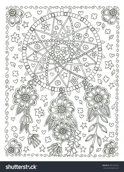 dream catcher coloring page zentangles adult colouring pinterest