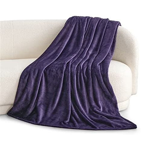 bedsure purple fleece blankets king size bed blanket soft lightweight