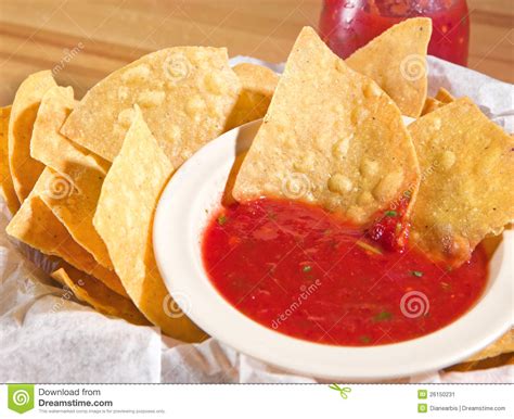 chips salsa stock image image  corn tomato chip