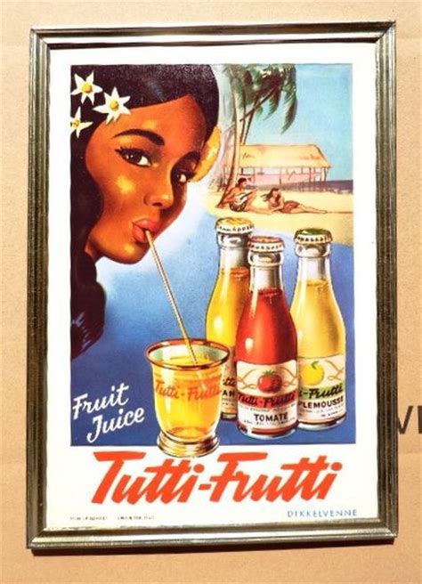 Retro Tutti Frutti Shop Advertising Card Xxxx Antique