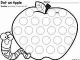 Apple Dot Activity Dauber sketch template