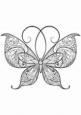 Butterfly Coloring Beautiful Butterflies Patterns Pages Color Coloriage Kids Print Insects Printable Adults sketch template