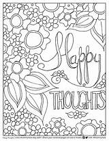 Coloring Pages Adult Printable Happy Quotes Quote Sayings Birthday Color Social Print Sheets Markers Aunt Colouring Smilingcolors Marker Grown Dad sketch template