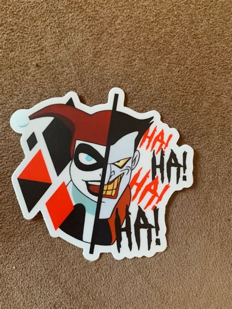 Harley Quinn And Joker Ha Ha Ha Sticker Etsy