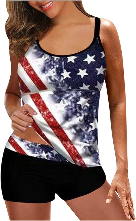 goldweather women tankini swimsuits patriotic swimdress