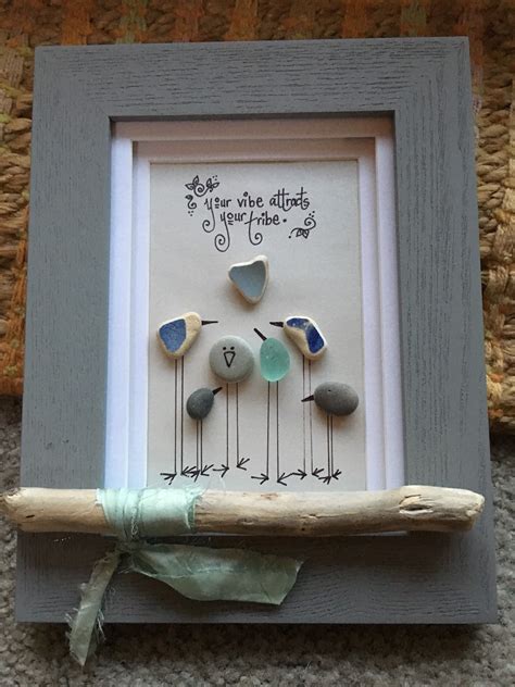 Sea Glass Art Sea Pottery Art Pebble Art Your Vibe Attracts Your