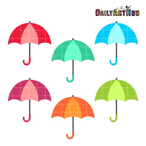 colorful umbrellas clip art set daily art hub  clip art everyday