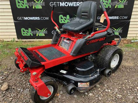 troy bilt mustang rzt  turn mower  hp    month lawn mowers  sale