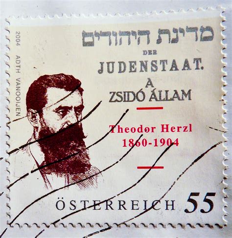 stamp austria  theodor herzl   stamp  cent flickr