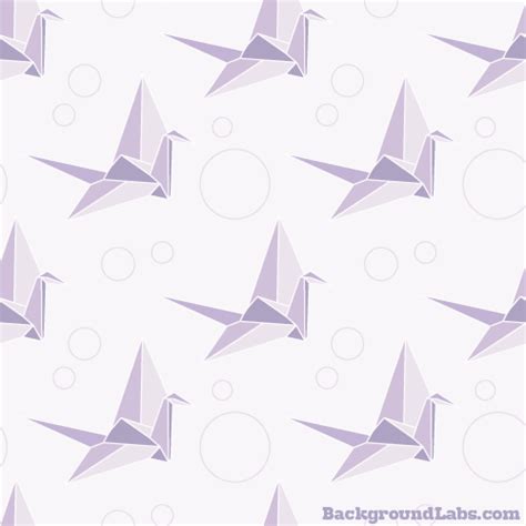 origami crane pattern background labs