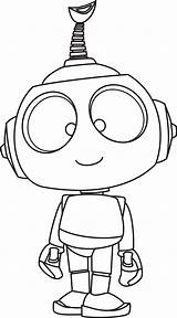 Robot Coloring Robots Pages Cute Colouring Printable Kids Drawing Rob Cartoon Easy Drawings Pose Getdrawings Sheets sketch template