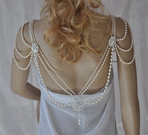 sparkly shoulder necklace designs  beautiful brides