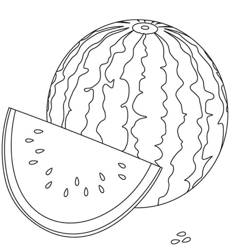 printable watermelon coloring page coloringpagebookcom