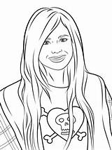 Avril Coloring Lavigne Pages Printable Categories Famous Pop Stars sketch template