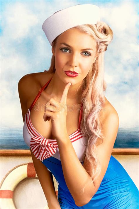50s And 60s Pinup Style Photo Illustration Stock Image