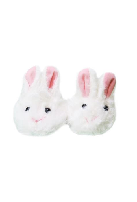 doll soft white bunny slippers  doll boutique