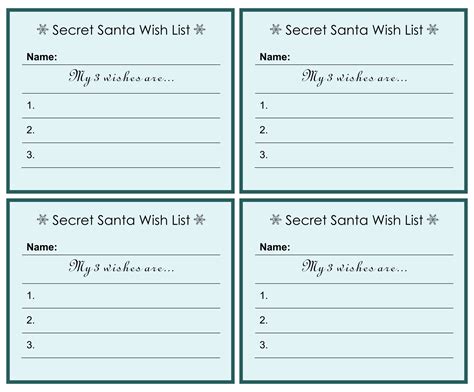 secret santa  list  printable web check    printable