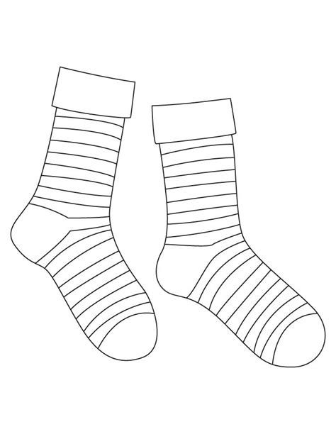 striped socks coloring pages   striped socks coloring