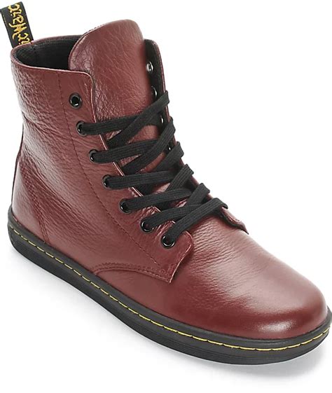 dr martens leyton oxblood leather boots  zumiez pdp