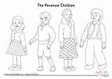 Pevensie Colouring Children Village Activity Explore Pages sketch template