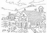 Bauernhof Granja Colorear Para Ferme Dibujo Coloriage Malvorlage Coloring Boerderij Kleurplaat Bilde Fargelegge Farm Gård La Ausmalbilder Imágenes Dibujos Grande sketch template