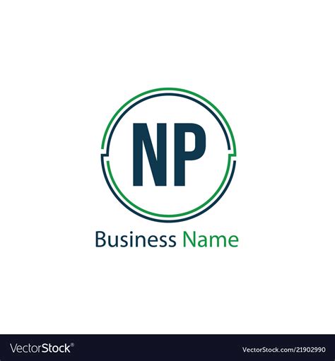 initial letter np logo template design royalty  vector