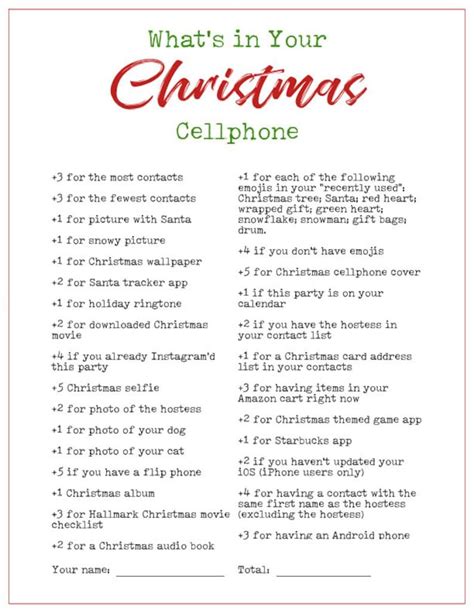 whats   phone printable christmas holiday party game etsy