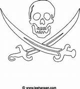 Coloring Pirate Flag Jolly Roger Printable Halloween Skull Pages Template Color Swords Flags Parenting Leehansen Kids Sheet Frugal Aka Cheap sketch template